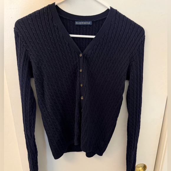 Brandy Melville Navy V-Neck Cardigan - Picture 4 of 4